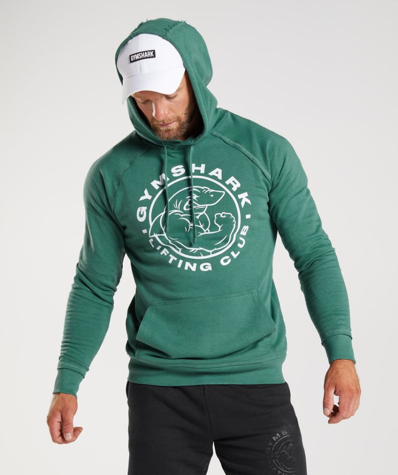 Men\'s Gymshark Legacy Hoodie Green | NZ 4QABMJ